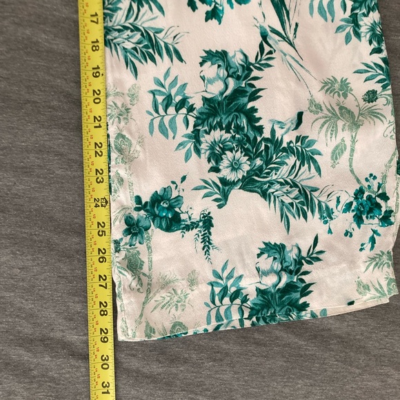 Bohemian Anthropologie ett;twa Wide Leg Green and White Pants - Picture 9 of 9